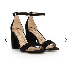 Sam Edelman ODILA ANKLE STRAP SANDAL Black Suede